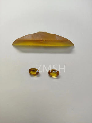 الذهبية الزعفران الاصطناعي الحجر الكريم الخام مقياس صلابة موهس 9 بلورية للمجوهرات
