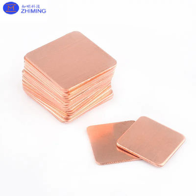 رزمة Cu البلورية الوحيدة النحاسية 5x5x0.5/lmm 10x10x0.5/1mm 20x20x0.5/1mm a=3.607A