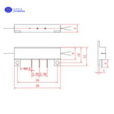 نيوبات الليثيوم (LiNbO3) Y-Waveguide Modulator / Vπ 3.5V المنخفض / PER 25dB العالي / متوافق مع FOG ، FOCT ، الاتصالات الكمية