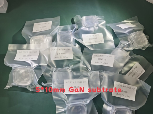 سعر جيد قالب رقاقة قائم بذاته A-Axis Gallium Nitride HVPE 5x5 / 10x10 / 5x10 مم الانترنت