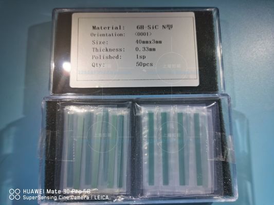 سعر جيد مربع بصري 40x3mmt 6H-N Sic Silicon Carbon Chips الانترنت